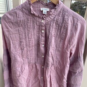 Women's Size Large Lavender Color Sundance Peasant/Prairie Blouse - Like New!